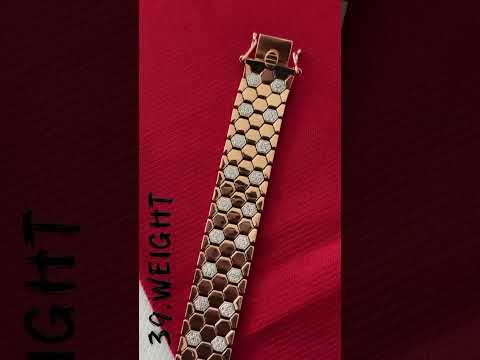 gents braclet in Rose gold Cuban chain